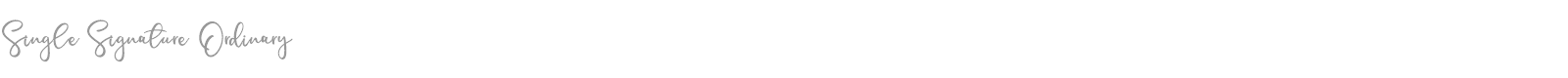 Single Signature font preview